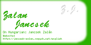 zalan jancsek business card